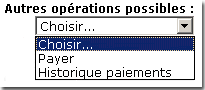 Autres opérations possibles